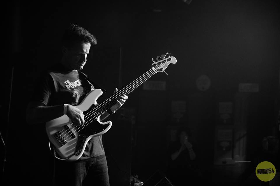 Chris playing bass 2017